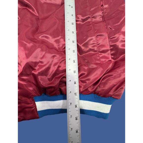 NWT New NHL Colorado Avalanche Burgundy Starter Satin Bomber Jacket Men’s XXL - Picture 5 of 7